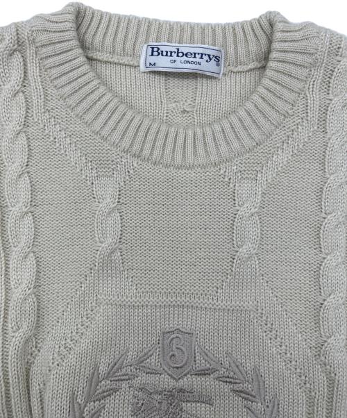 BURBERRY LONDON（バーバリーロンドン）BURBERRY LONDON (バーバリーロンドン) 厚手ニット アイボリー サイズ:SIZE Mの古着・服飾アイテム
