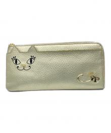 ANNA SUI（アナスイ）の古着「長財布」｜メタリックゴールド