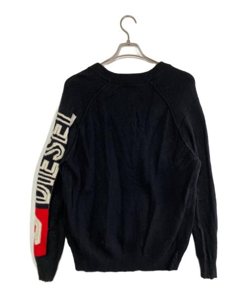 DIESEL（ディーゼル）DIESEL (ディーゼル) 薄手カーディガン ブラック サイズ:Sの古着・服飾アイテム