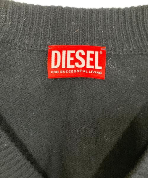 DIESEL（ディーゼル）DIESEL (ディーゼル) 薄手カーディガン ブラック サイズ:Sの古着・服飾アイテム