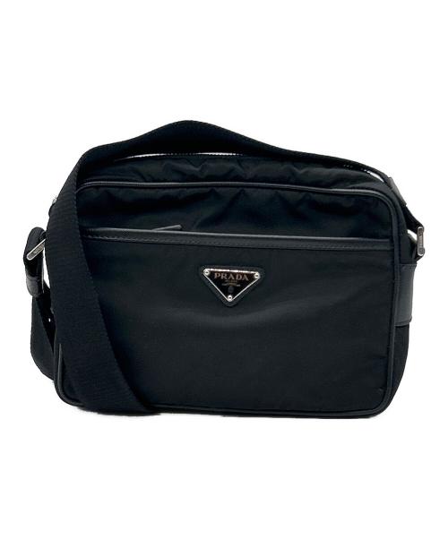 PRADA（プラダ）PRADA (プラダ) ナイロンショルダーバッグ ブラックの古着・服飾アイテム