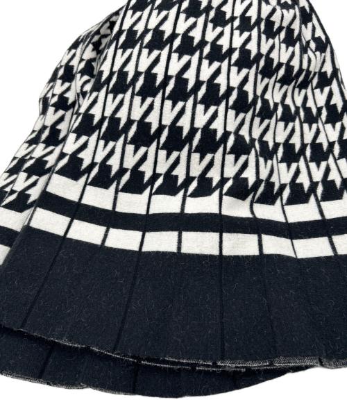 Diagram（ダイアグラム）Diagram (ダイアグラム) ニットワンピース ブラック×ホワイト サイズ:SIZE 36（S）の古着・服飾アイテム