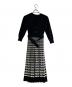 Diagram（ダイアグラム）の古着「ニットワンピース」｜ブラック×ホワイト