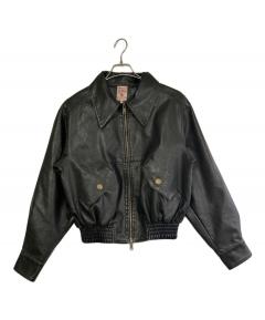 中古・古着通販】NAUTICA (ノーティカ) レザージャケット ブラック