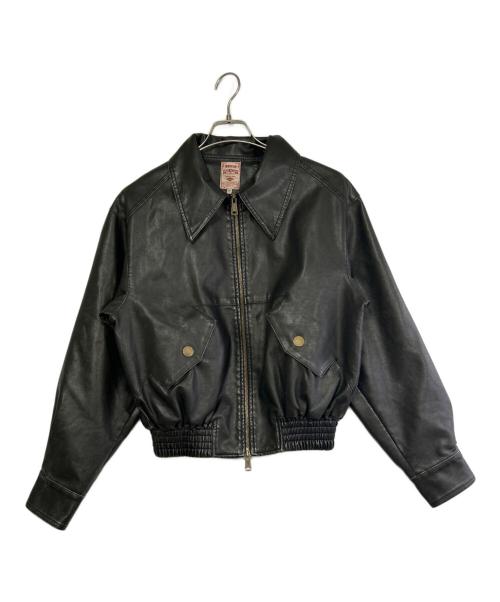 MBBCAR（エムビービーシーエーアール）MBBCAR (エムビービーシーエーアール) フェイクレザーブルゾン ダークブラウン サイズ:SIZE Mの古着・服飾アイテム