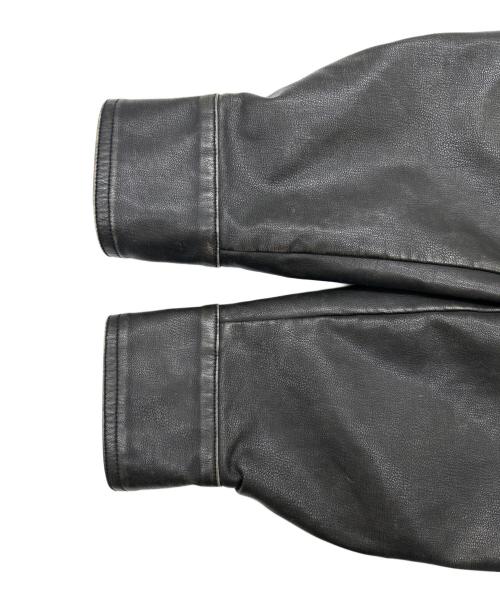 MBBCAR（エムビービーシーエーアール）MBBCAR (エムビービーシーエーアール) フェイクレザーブルゾン ダークブラウン サイズ:SIZE Mの古着・服飾アイテム