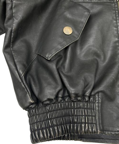 MBBCAR（エムビービーシーエーアール）MBBCAR (エムビービーシーエーアール) フェイクレザーブルゾン ダークブラウン サイズ:SIZE Mの古着・服飾アイテム