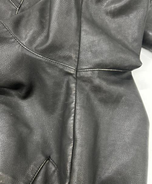 MBBCAR（エムビービーシーエーアール）MBBCAR (エムビービーシーエーアール) フェイクレザーブルゾン ダークブラウン サイズ:SIZE Mの古着・服飾アイテム