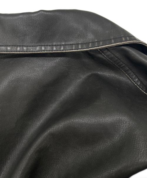 MBBCAR（エムビービーシーエーアール）MBBCAR (エムビービーシーエーアール) フェイクレザーブルゾン ダークブラウン サイズ:SIZE Mの古着・服飾アイテム