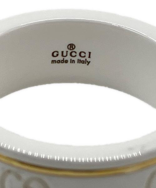 GUCCI（グッチ）GUCCI (グッチ) アイコンリング ホワイト×ゴールド サイズ:15号の古着・服飾アイテム