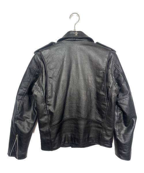 HORN WORKS（ホーンワークス）HORN WORKS (ホーンワークス) ダブルライダースジャケット ブラック サイズ:Mの古着・服飾アイテム