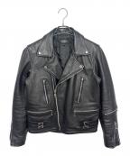 HORN WORKSホーンワークス）の古着「ダブルライダースジャケット」｜ブラック