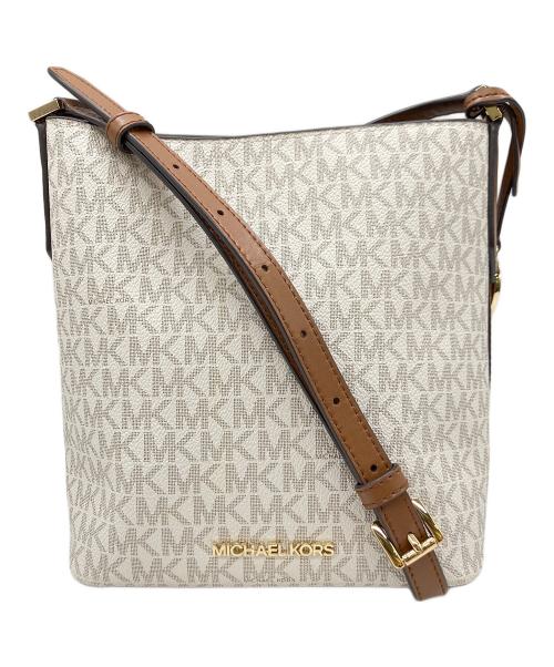 MICHAEL KORS（マイケル・コース）MICHAEL KORS (マイケル・コース) ショルダーバッグ ブラウン×ホワイトの古着・服飾アイテム