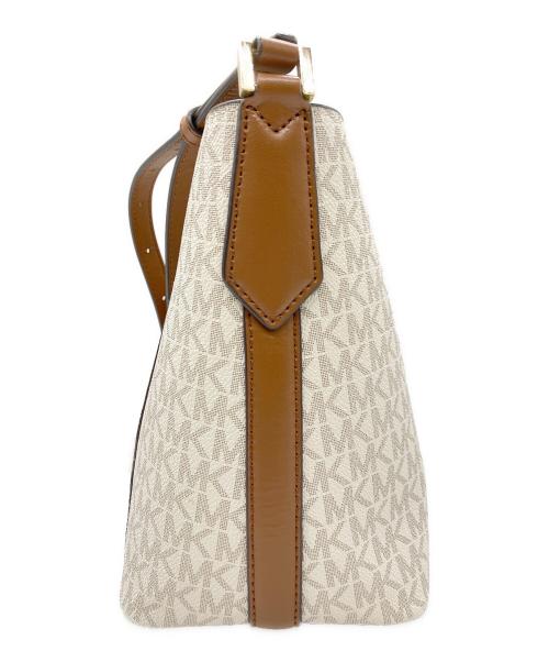 MICHAEL KORS（マイケル・コース）MICHAEL KORS (マイケル・コース) ショルダーバッグ ブラウン×ホワイトの古着・服飾アイテム