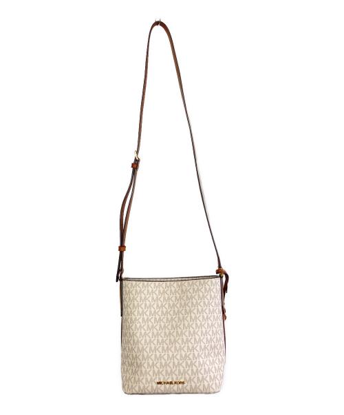 MICHAEL KORS（マイケル・コース）MICHAEL KORS (マイケル・コース) ショルダーバッグ ブラウン×ホワイトの古着・服飾アイテム