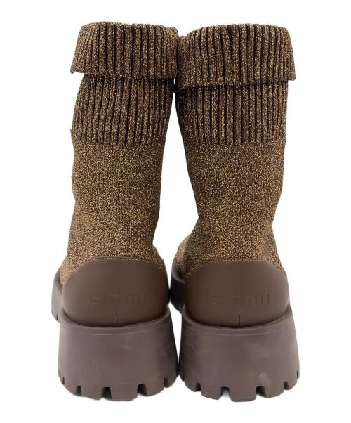 emmi（エミ）EMMI (エミ) ECOニットブーツ ブラウン サイズ:SIZE 25cmの古着・服飾アイテム