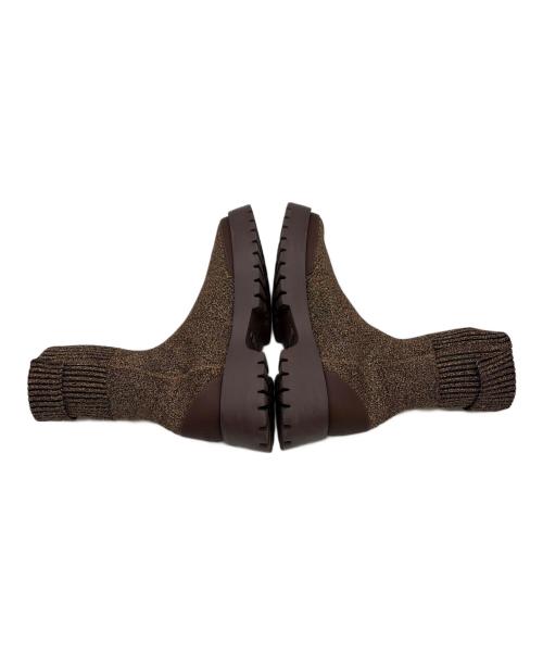 emmi（エミ）EMMI (エミ) ECOニットブーツ ブラウン サイズ:SIZE 25cmの古着・服飾アイテム