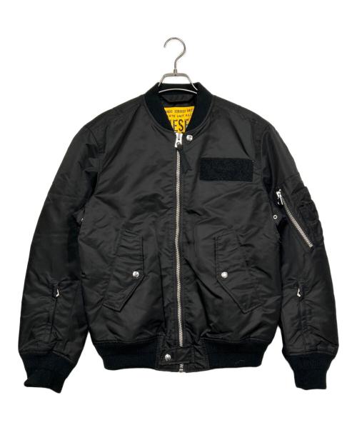 DIESEL（ディーゼル）DIESEL (ディーゼル) MA-1ジャケット ブラック サイズ:SIZE Mの古着・服飾アイテム