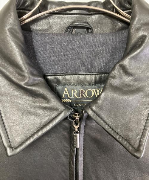 ARROW（アロー）ARROW (アロー) レザージャケット ブラック サイズ:Lの古着・服飾アイテム