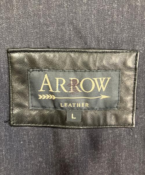ARROW（アロー）ARROW (アロー) レザージャケット ブラック サイズ:Lの古着・服飾アイテム