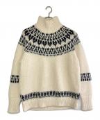 BATONERバトナ―）の古着「厚手ニット」｜ホワイト×ブラック