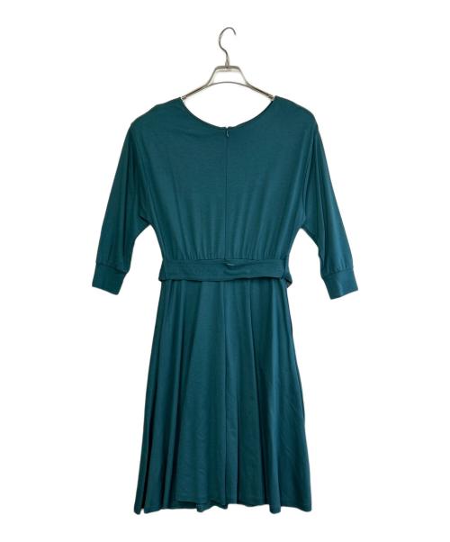 BLUE LABEL CRESTBRIDGE（ブルーレーベルクレストブリッジ）BLUE LABEL CRESTBRIDGE (ブルーレーベルクレストブリッジ) 長袖ワンピース グリーン サイズ:SIZE Mの古着・服飾アイテム