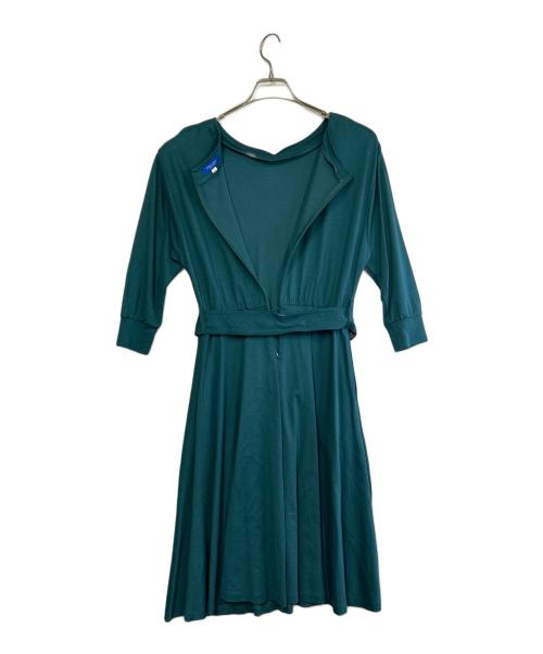 BLUE LABEL CRESTBRIDGE（ブルーレーベルクレストブリッジ）BLUE LABEL CRESTBRIDGE (ブルーレーベルクレストブリッジ) 長袖ワンピース グリーン サイズ:SIZE Mの古着・服飾アイテム