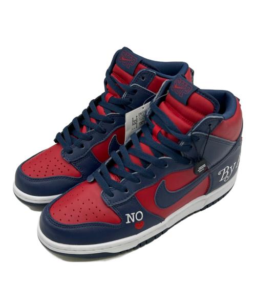 NIKE（ナイキ）NIKE (ナイキ) Supreme (シュプリーム) ローカットスニーカー レッド×ネイビー サイズ:SIZE 26.5cm 未使用品の古着・服飾アイテム