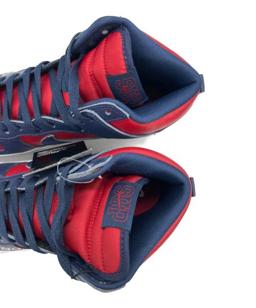 NIKE（ナイキ）NIKE (ナイキ) Supreme (シュプリーム) ローカットスニーカー レッド×ネイビー サイズ:SIZE 26.5cm 未使用品の古着・服飾アイテム