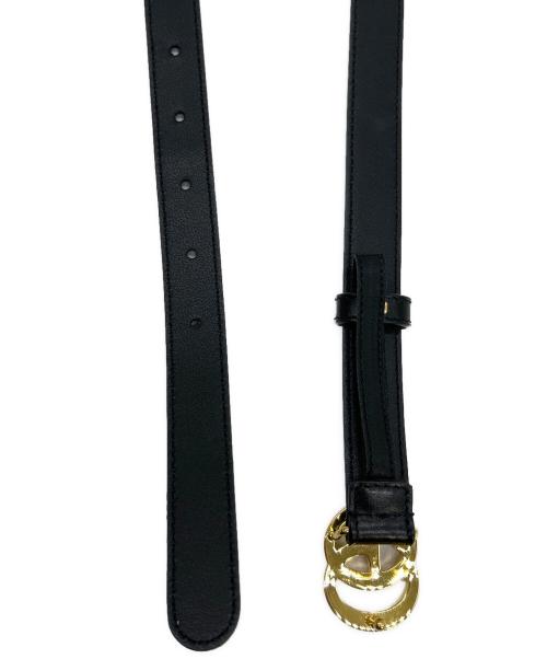 GUCCI（グッチ）GUCCI (グッチ) ダブルGスリムベルト ブラックの古着・服飾アイテム