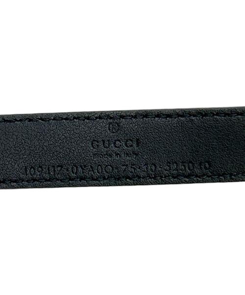 GUCCI（グッチ）GUCCI (グッチ) ダブルGスリムベルト ブラックの古着・服飾アイテム