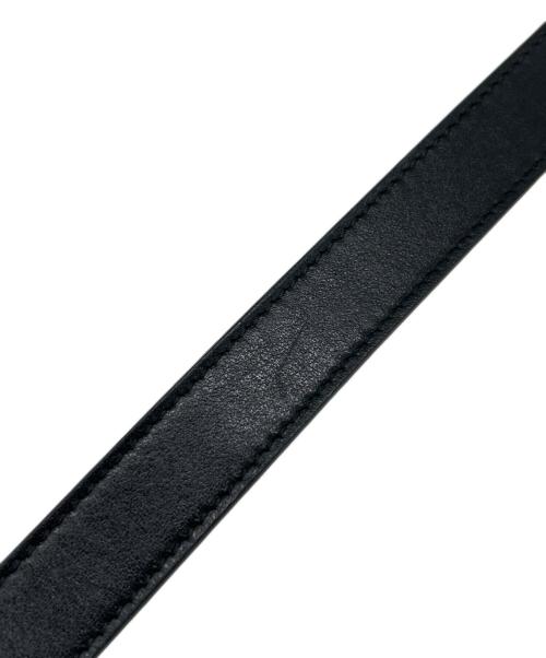 GUCCI（グッチ）GUCCI (グッチ) ダブルGスリムベルト ブラックの古着・服飾アイテム