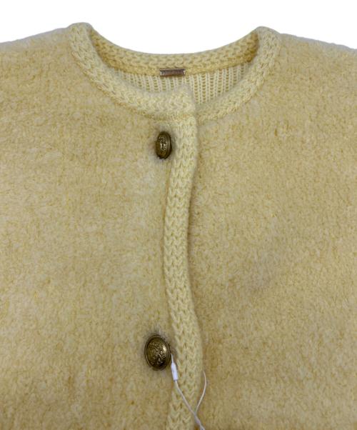 Mila Owen（ミラオーウェン）Mila Owen (ミラオーウェン) 金釦ムートンライクボアニットカーディガン イエロー サイズ:SIZE S 未使用品の古着・服飾アイテム