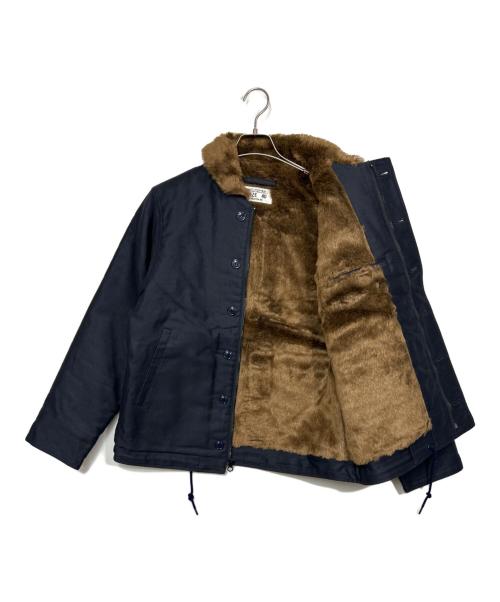 HOUSTON（ヒューストン）HOUSTON (ヒューストン) デッキジャケット ネイビー サイズ:SIZE 40（M)の古着・服飾アイテム