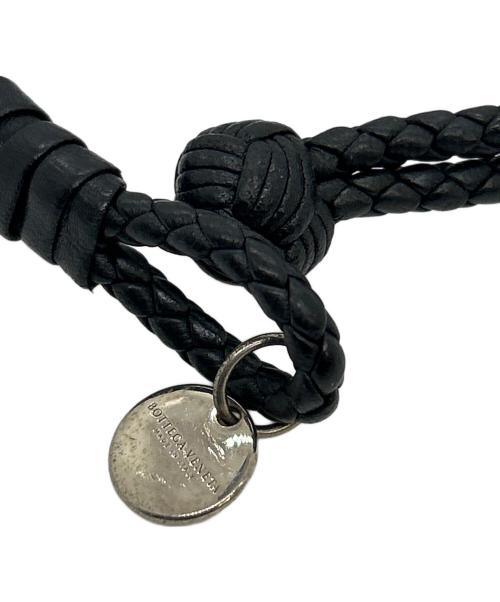 BOTTEGA VENETA（ボッテガベネタ）BOTTEGA VENETA (ボッテガベネタ) レザーブレスレット ブラックの古着・服飾アイテム