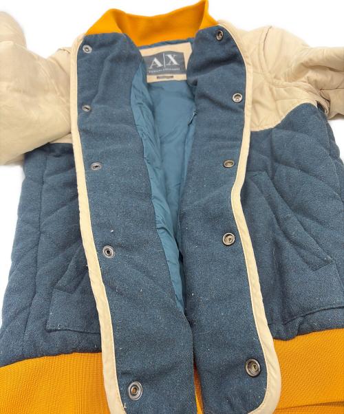 ARMANI EXCHANGE（アルマーニ エクスチェンジ）ARMANI EXCHANGE (アルマーニ エクスチェンジ) セパレートダウンジャケット ベージュ×グリーン サイズ:SIZE XSの古着・服飾アイテム