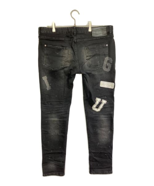 1PIU1UGUALE3 RELAX（ウノピゥウノウグァーレトレ リラックス）1PIU1UGUALE3 RELAX (ウノピゥウノウグァーレトレ リラックス) デニムパンツ ブラック サイズ:2XLの古着・服飾アイテム