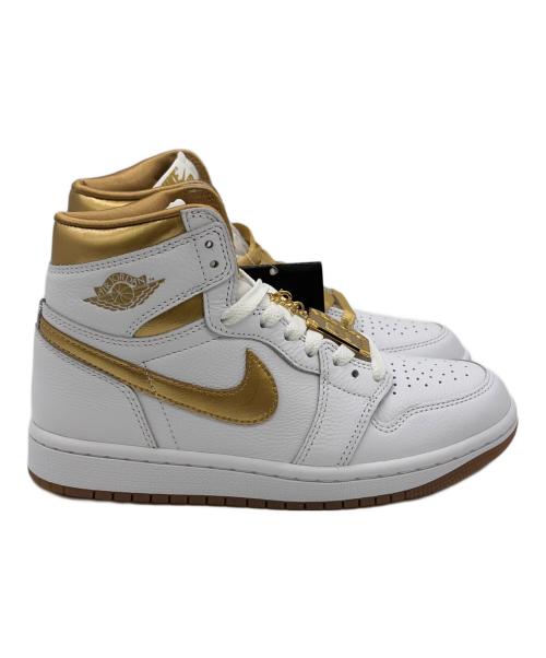 NIKE（ナイキ）NIKE (ナイキ) ハイカットスニーカー ホワイト×ゴールド サイズ:SIZE 22cm 未使用品の古着・服飾アイテム