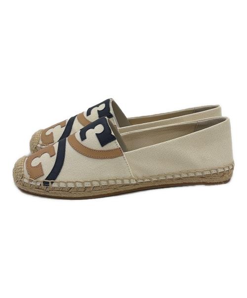 TORY BURCH（トリーバーチ）TORY BURCH (トリーバーチ) エスパドリーユ ホワイト×ネイビー サイズ:SIZE 7(24) 未使用品の古着・服飾アイテム