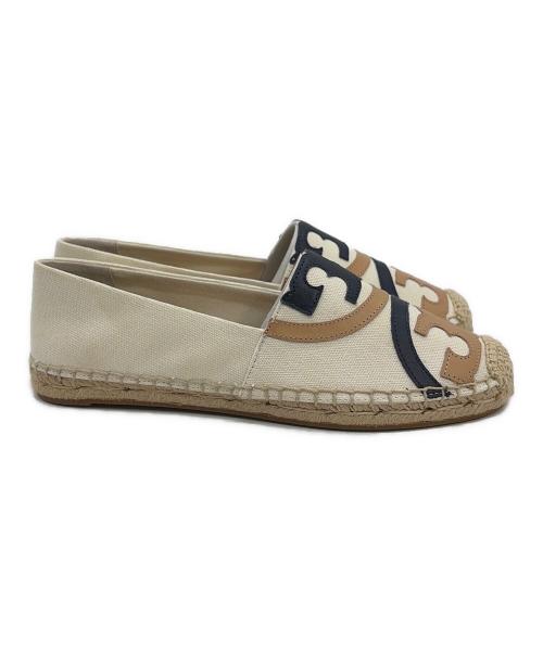 TORY BURCH（トリーバーチ）TORY BURCH (トリーバーチ) エスパドリーユ ホワイト×ネイビー サイズ:SIZE 7(24) 未使用品の古着・服飾アイテム