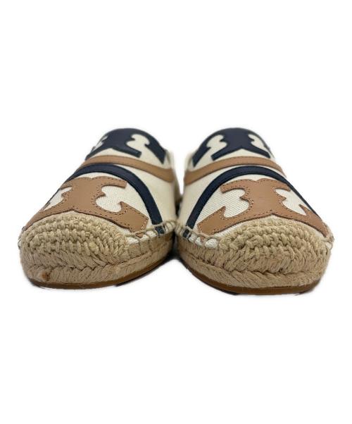 TORY BURCH（トリーバーチ）TORY BURCH (トリーバーチ) エスパドリーユ ホワイト×ネイビー サイズ:SIZE 7(24) 未使用品の古着・服飾アイテム