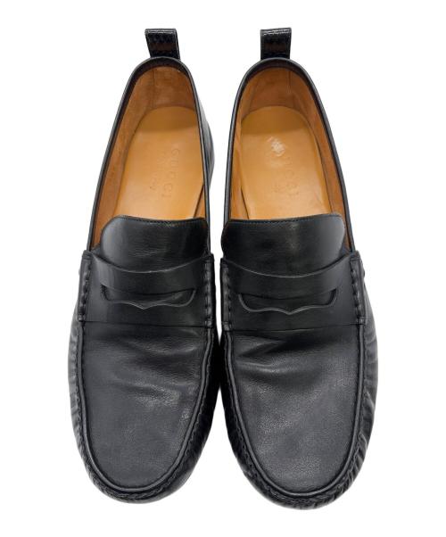 GUCCI（グッチ）GUCCI (グッチ) コインローファー ブラック サイズ:SIZE 24.5cmの古着・服飾アイテム