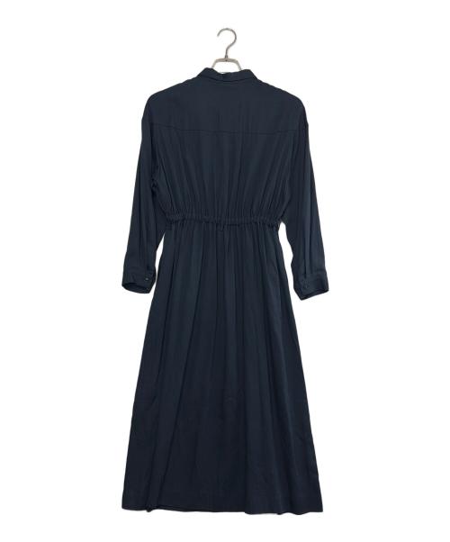 BALLSEY（ボールジィ）BALLSEY (ボールジィ) セルロースモールスキン シャツワンピース ネイビー サイズ:SIZE Mの古着・服飾アイテム