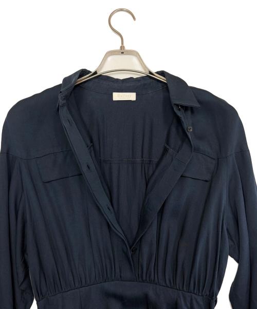 BALLSEY（ボールジィ）BALLSEY (ボールジィ) セルロースモールスキン シャツワンピース ネイビー サイズ:SIZE Mの古着・服飾アイテム