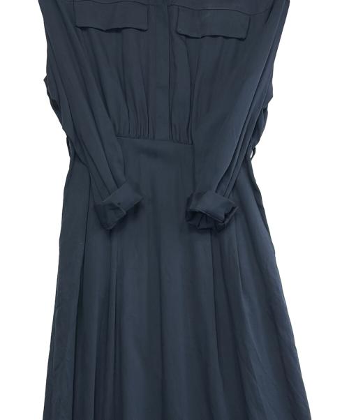 BALLSEY（ボールジィ）BALLSEY (ボールジィ) セルロースモールスキン シャツワンピース ネイビー サイズ:SIZE Mの古着・服飾アイテム