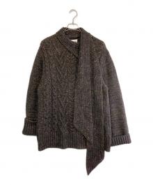 GANNI（ガニー）の古着「ケーブルタイニット」｜ブラック