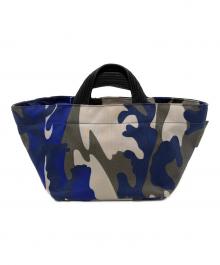 Herve Chapelier（エルベシャプリエ）の古着「舟型トートバッグ」｜オリーブ×ネイビー