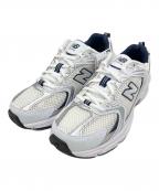 NEW BALANCEニューバランス）の古着「ローカットスニーカー」｜ホワイト×シルバー