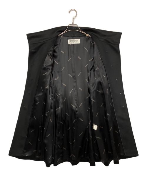 BALMAIN（バルマン）BALMAIN (バルマン) カシミヤコート ブラック サイズ:Mの古着・服飾アイテム