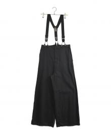 Spick and Span（スピック＆スパン）の古着「サスペンダー付パンツ」｜ブラック